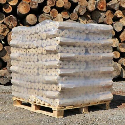 Pollmeier Buchen-Holzbriketts Nestro – rund ohne Loch (Palette 960 kg)